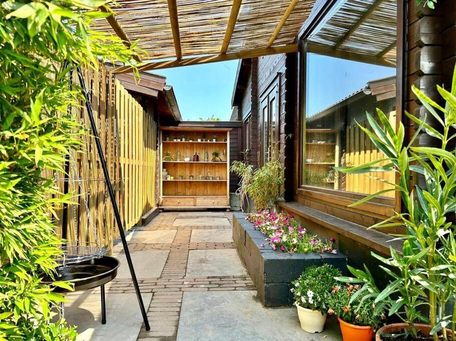 Jungle Style Lodge With Jacuzzi ,Sauna And Garden Near Amsterdam Vijfhuizen Exteriör bild